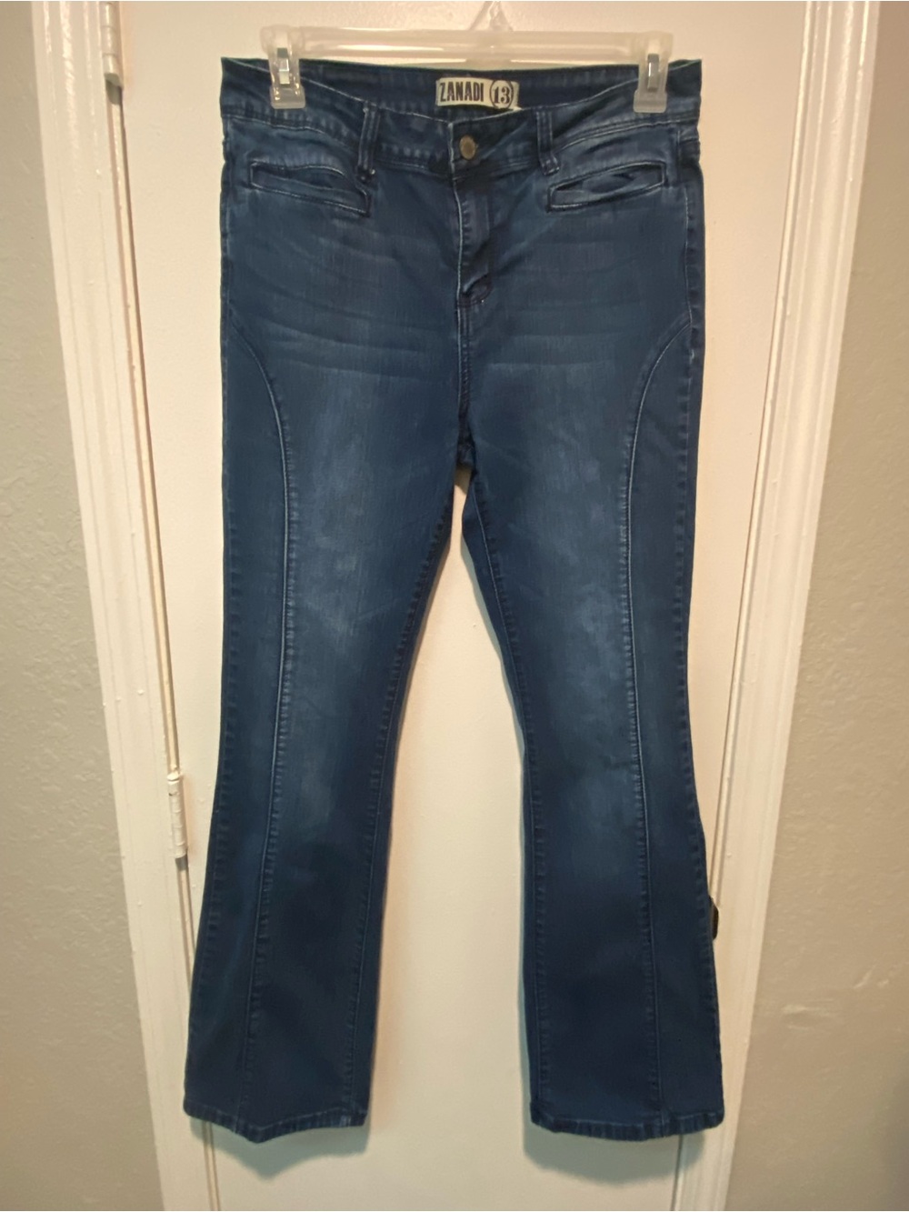 Zanadi Juniors Dark Blue Flared Jeans